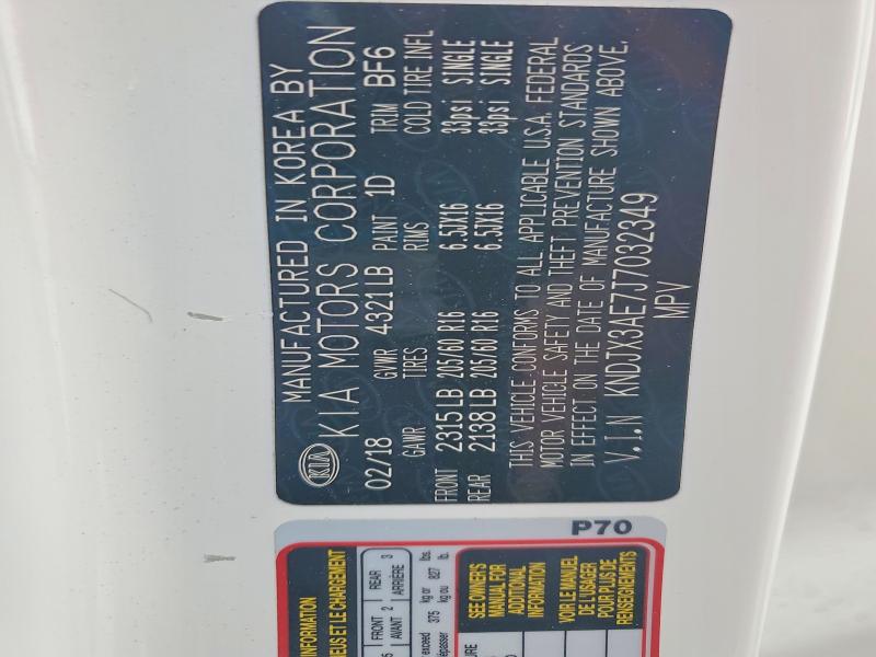 Aukcja sprzedaży 2018 Kia Soul Ev, vin: KNDJX3AE7J7032349, numer aukcji: 64322816
