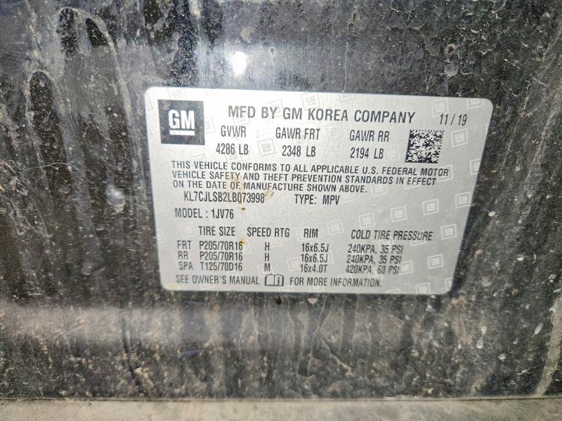 Продажа на аукционе авто 2020 Chevrolet Trax, vin: KL7CJLSB2LB073998, номер лота: 68361896