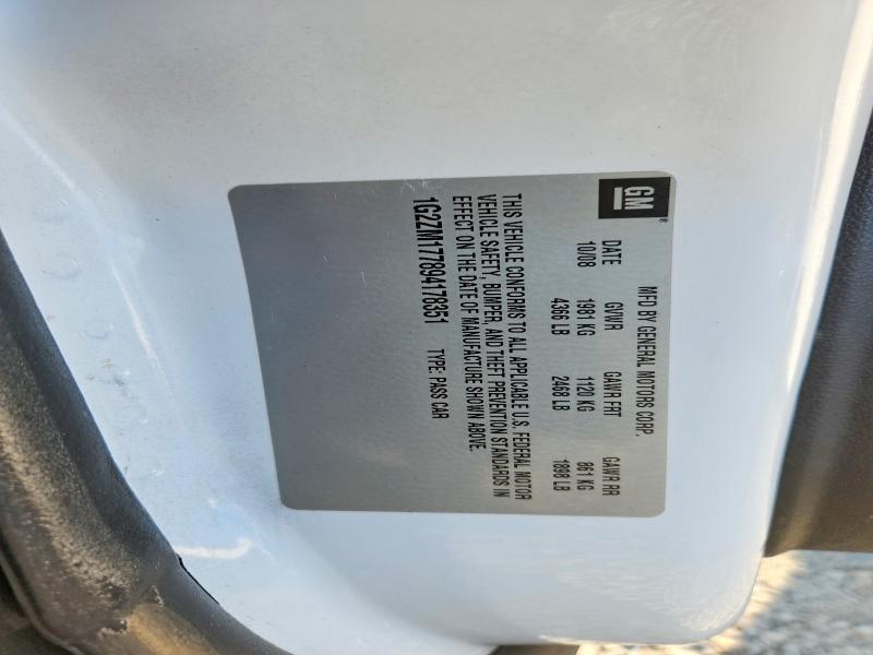 66784786 :رقم المزاد ، 1G2ZM177894178351 vin ، 2009 Pontiac G6 مزاد بيع