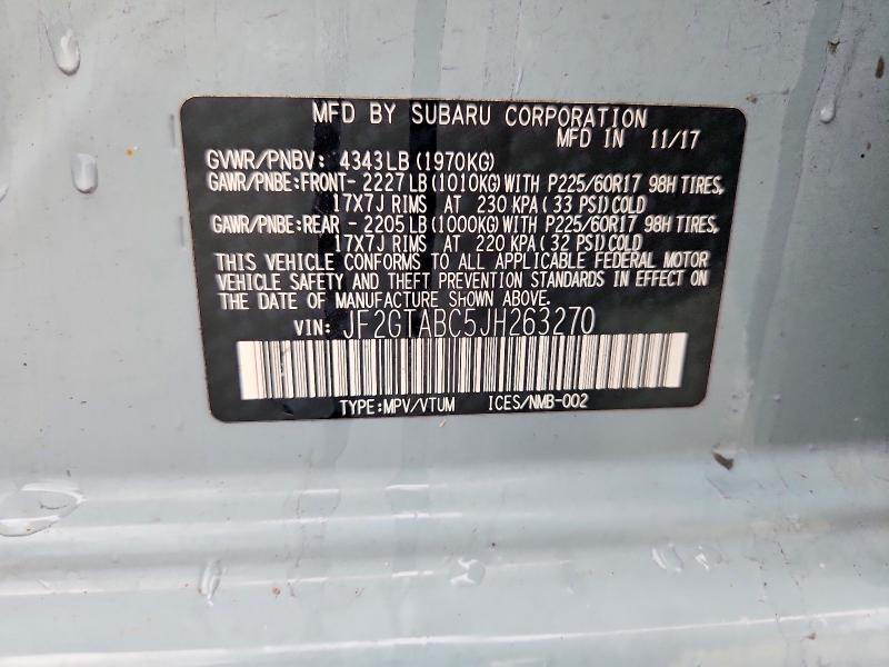 Продаж на аукціоні авто 2018 Subaru Crosstrek, vin: JF2GTABC5JH263270, номер лоту: 67966376