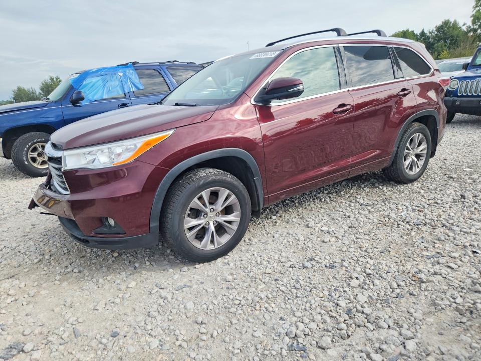 2015 Toyota Highlander მანქანა იყიდება აუქციონზე, vin: 5TDJKRFHXFS220770, აუქციონის ნომერი: 68838016