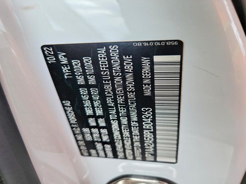 Aukcja sprzedaży 2023 Porsche Macan, vin: WP1AA2A58PLB04363, numer aukcji: 68137046