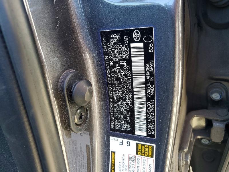 Продаж на аукціоні авто 2016 Toyota Prius, vin: JTDKARFU4G3518612, номер лоту: 67146546