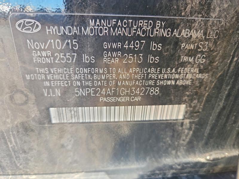 Продаж на аукціоні авто 2016 Hyundai Sonata, vin: 5NPE24AF1GH342788, номер лоту: 70884096