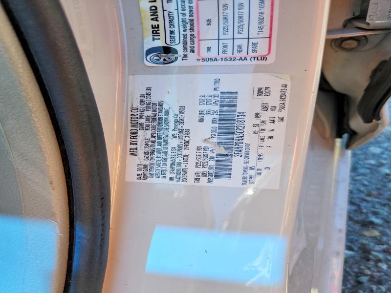 2012 Ford Fusion მანქანა იყიდება აუქციონზე, vin: 3FAHP0HA5CR218134, აუქციონის ნომერი: 70301126