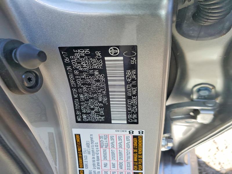 Aukcja sprzedaży 2018 Toyota Camry, vin: JTNB11HK3J3015895, numer aukcji: 68819276
