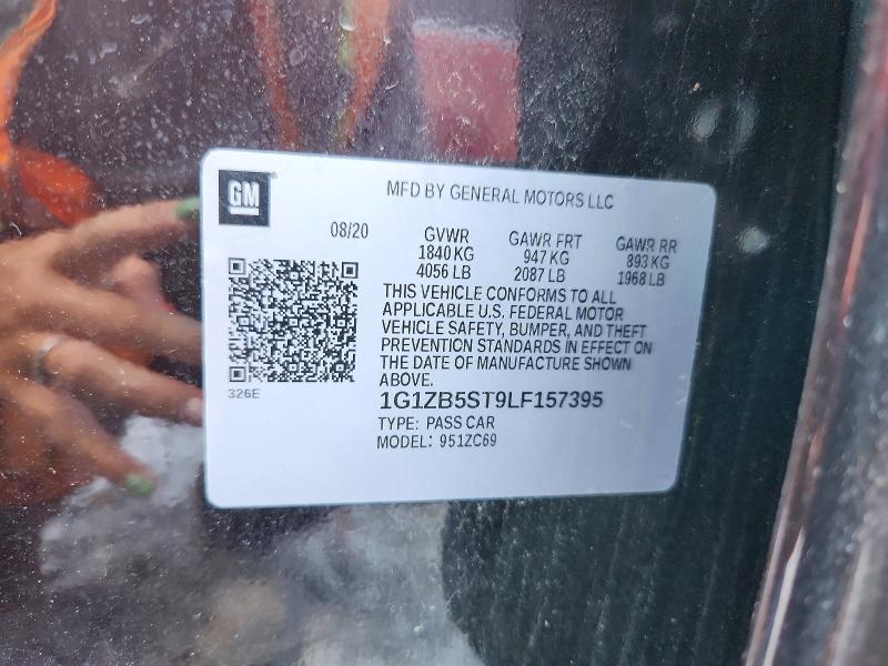 Продажа на аукционе авто 2020 Chevrolet Malibu, vin: 1G1ZB5ST9LF157395, номер лота: 67069176