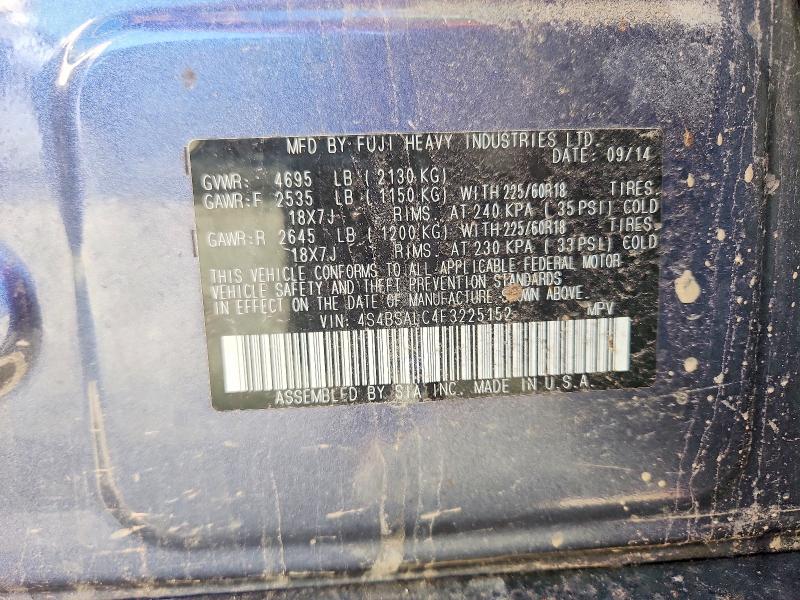 68314956 :رقم المزاد ، 4S4BSALC4F3225152 vin ، 2015 Subaru Outback مزاد بيع