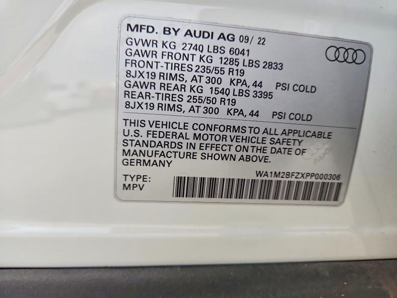 70661376 :رقم المزاد ، WA1M2BFZXPP000306 vin ، 2023 Audi Q4 E-tron مزاد بيع