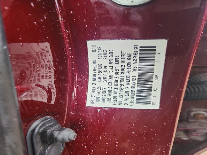 69322476 :رقم المزاد ، 1HGCR3F88DA046954 vin ، 2013 Honda Accord مزاد بيع
