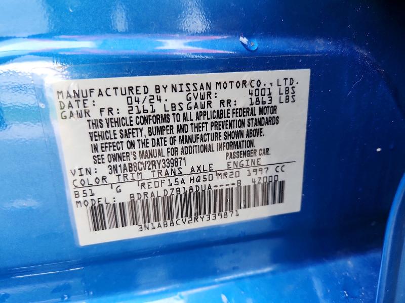 67896106 :رقم المزاد ، 3N1AB8CV2RY339871 vin ، 2024 Nissan Sentra مزاد بيع