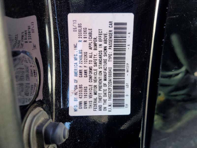 Продаж на аукціоні авто 2013 Honda Accord, vin: 1HGCR2F32DA198940, номер лоту: 69806006
