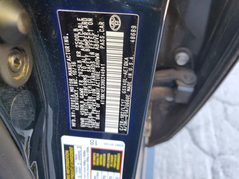 69361206 :رقم المزاد ، 4T1BK1EB3HU244941 vin ، 2017 Toyota Avalon مزاد بيع