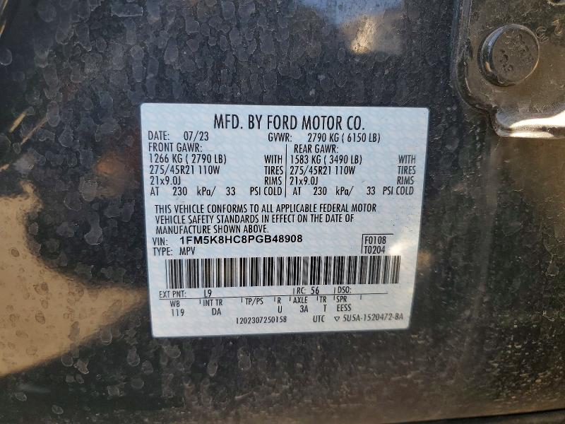 Aukcja sprzedaży 2023 Ford Explorer, vin: 1FM5K8HC8PGB48908, numer aukcji: 69883466