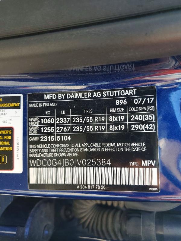 Продаж на аукціоні авто 2018 Mercedes-benz Glc, vin: WDC0G4JB0JV025384, номер лоту: 68788426