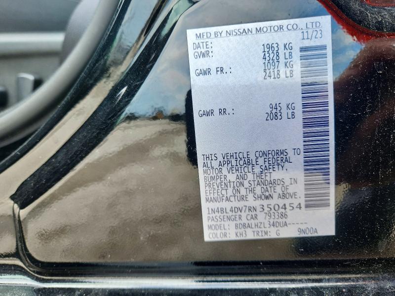67708806 :رقم المزاد ، 1N4BL4DV7RN350454 vin ، 2024 Nissan Altima مزاد بيع