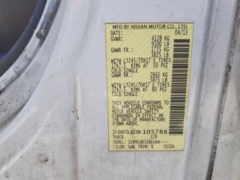 Aukcja sprzedaży 2013 Nissan Nv, vin: 1N6BF0LX2DN105788, numer aukcji: 68641876