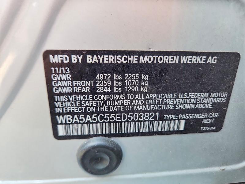 Aukcja sprzedaży 2014 Bmw 528, vin: WBA5A5C55ED503821, numer aukcji: 65957826