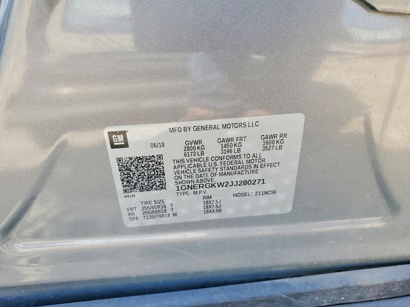 Aukcja sprzedaży 2018 Chevrolet Traverse, vin: 1GNERGKW2JJ280271, numer aukcji: 67607646