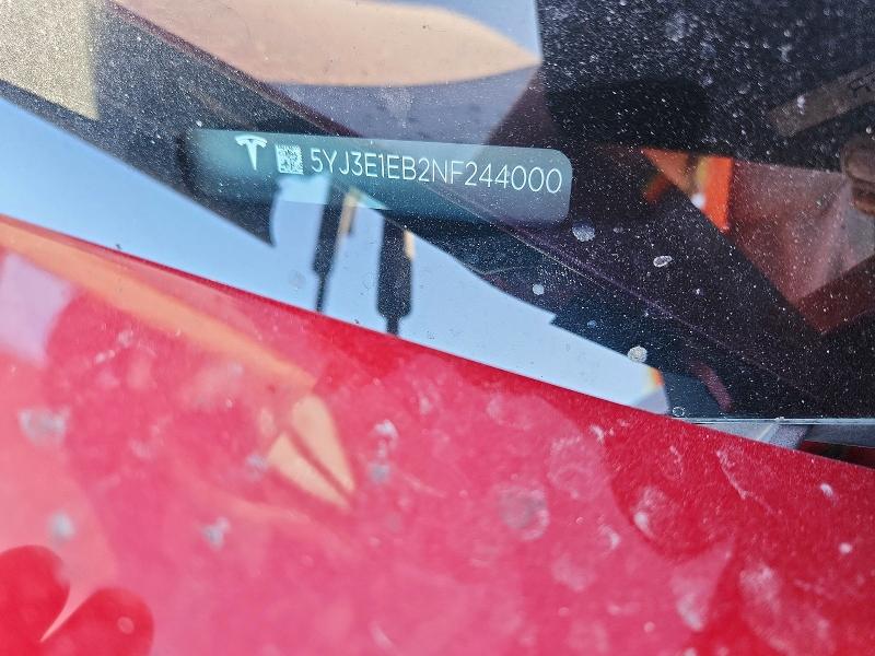 Aukcja sprzedaży 2022 Tesla Model 3, vin: 5YJ3E1EB2NF244000, numer aukcji: 68689006