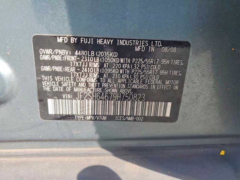 Продажа на аукционе авто 2009 Subaru Forester, vin: JF2SH64679H750823, номер лота: 67925686