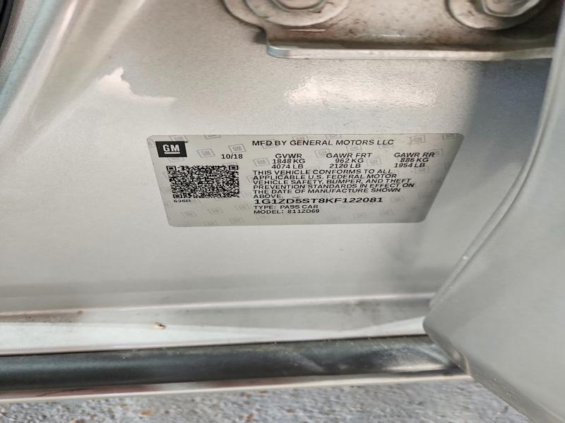 Aukcja sprzedaży 2019 Chevrolet Malibu, vin: 1G1ZD5ST8KF122081, numer aukcji: 68695426