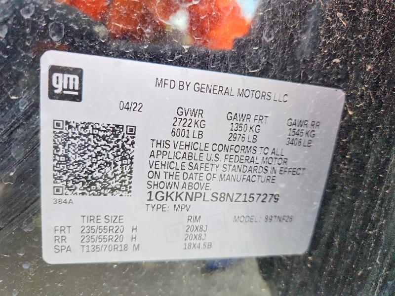 Продаж на аукціоні авто 2022 Gmc Acadia, vin: 1GKKNPLS8NZ157279, номер лоту: 67465726