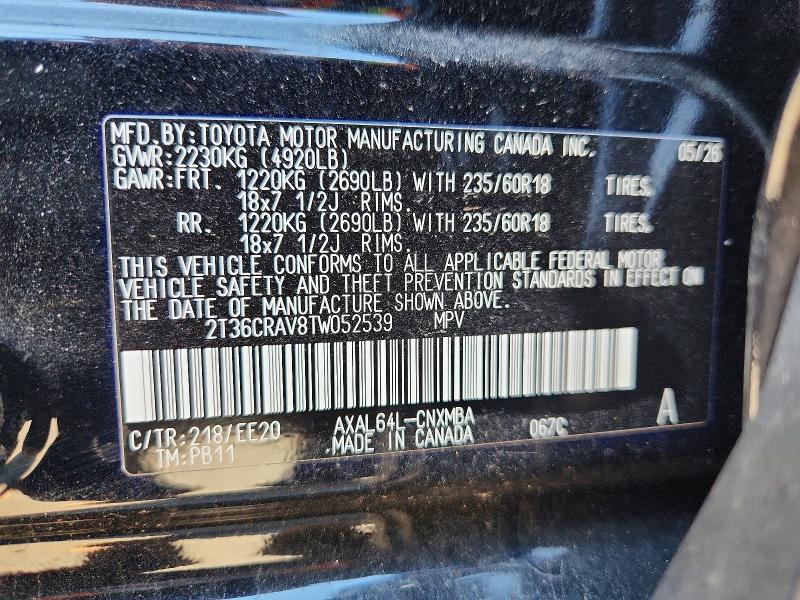 Aukcja sprzedaży 2026 Toyota Rav4, vin: 2T36CRAV8TW052539, numer aukcji: 67964166