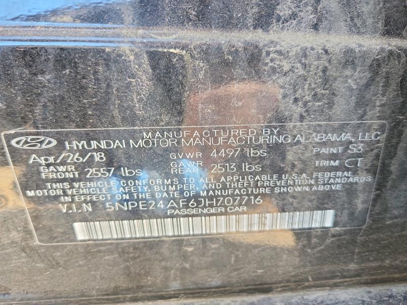 Продажа на аукционе авто 2018 Hyundai Sonata, vin: 5NPE24AF6JH707716, номер лота: 70242866