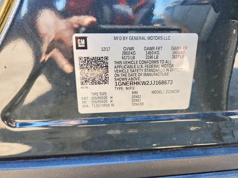 Продажа на аукционе авто 2018 Chevrolet Traverse, vin: 1GNERHKW2JJ168673, номер лота: 69728756