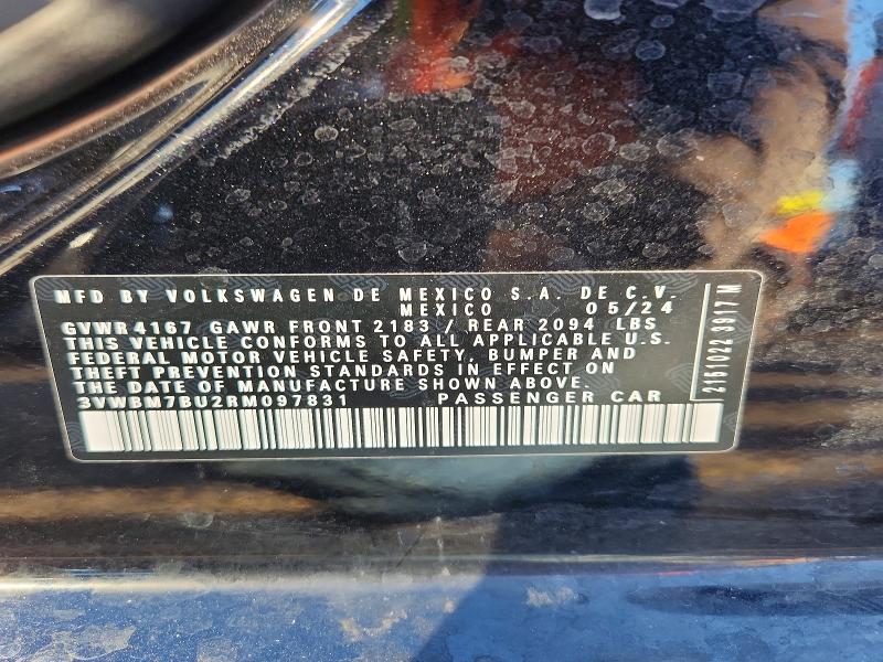 Продажа на аукционе авто 2024 Volkswagen Jetta, vin: 3VWBM7BU2RM097831, номер лота: 67829536