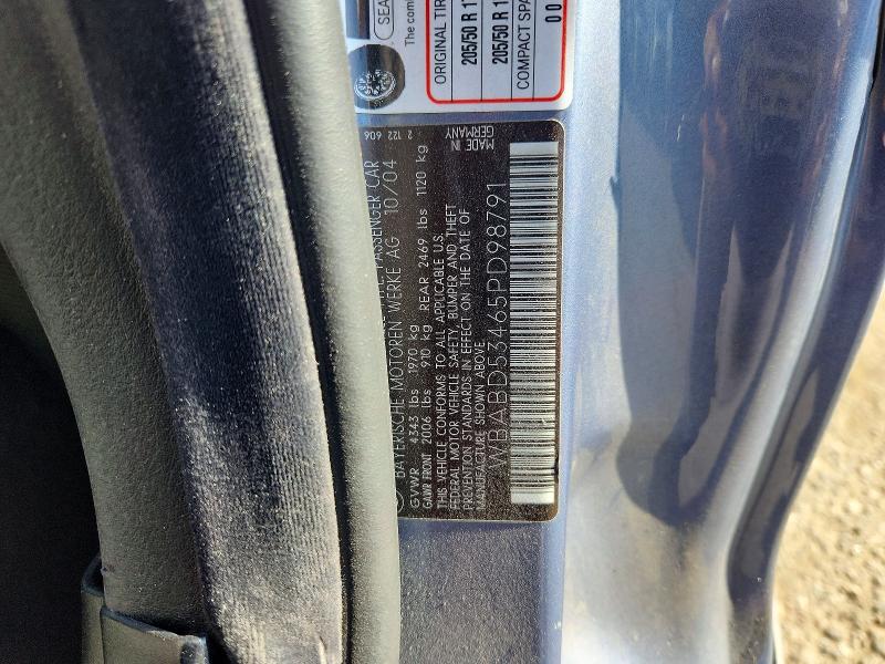 67376636 :رقم المزاد ، WBABD53465PD98791 vin ، 2005 Bmw 330 مزاد بيع
