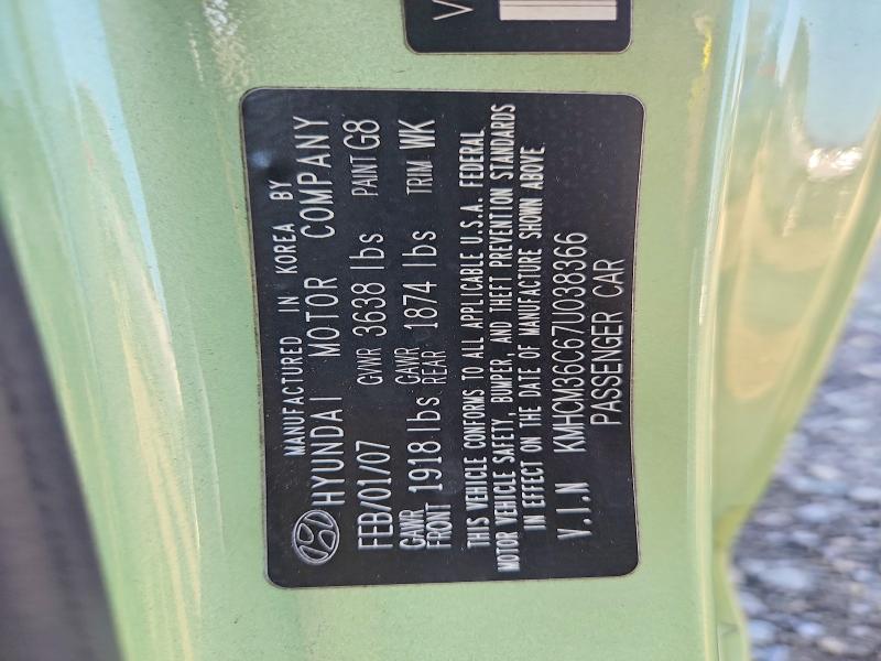 69376976 :رقم المزاد ، KMHCM36C67U038366 vin ، 2007 Hyundai Accent مزاد بيع