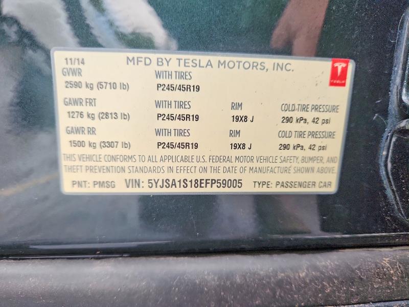 65963736 :رقم المزاد ، 5YJSA1S18EFP59005 vin ، 2014 Tesla Model S مزاد بيع