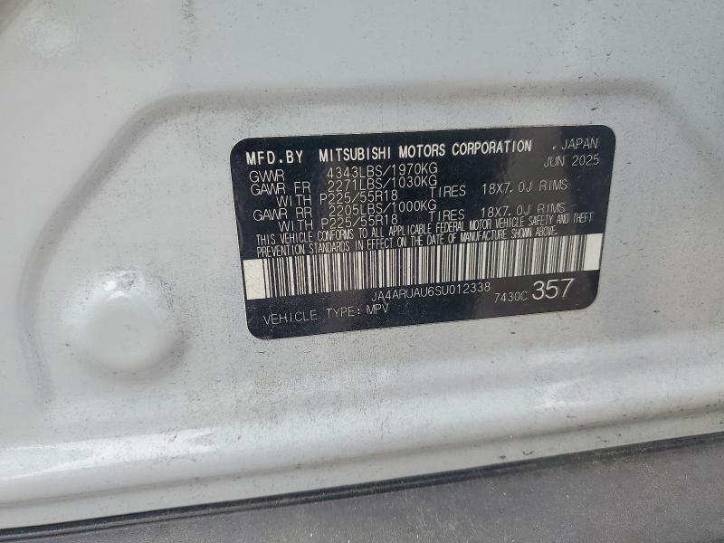 70094126 :رقم المزاد ، JA4ARUAU6SU012338 vin ، 2025 Mitsubishi Outlander Sport مزاد بيع