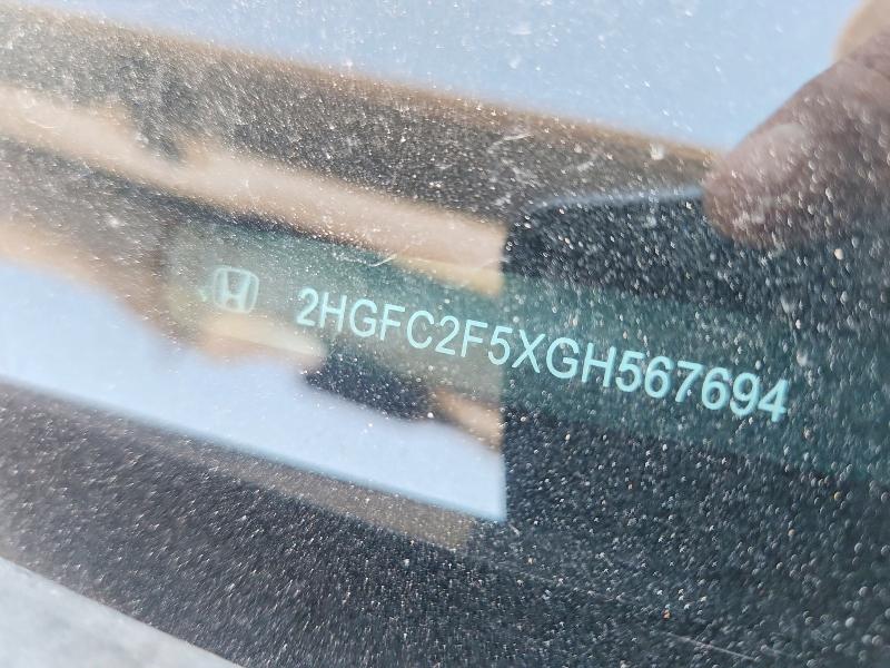 Aukcja sprzedaży 2016 Honda Civic, vin: 2HGFC2F5XGH567694, numer aukcji: 68591176