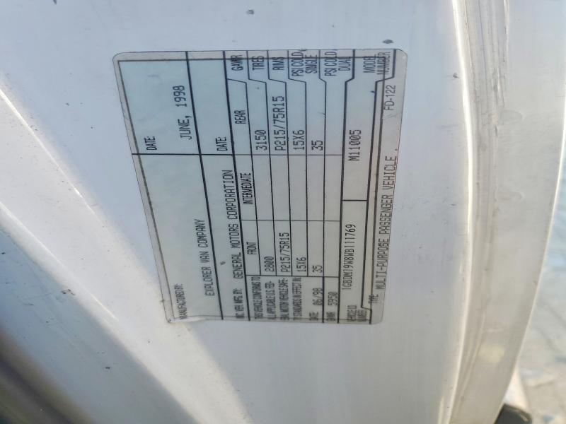 Продажа на аукционе авто 1998 Chevrolet Astro, vin: 1GBDM19W8WB111769, номер лота: 67881596