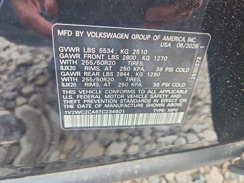 69319376 :رقم المزاد ، 1V2WC2CA6TC234601 vin ، 2026 Volkswagen Atlas Cross Sport مزاد بيع