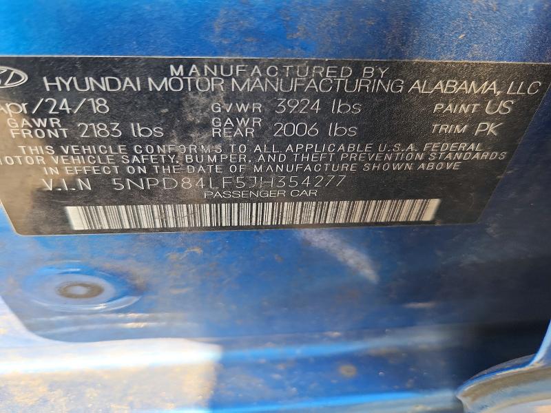 Продаж на аукціоні авто 2018 Hyundai Elantra, vin: 5NPD84LF5JH354277, номер лоту: 68930896