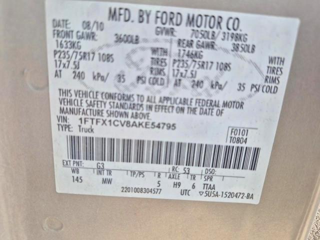 Aukcja sprzedaży 2010 Ford F150, vin: 1FTFX1CV8AKE54795, numer aukcji: 64421696