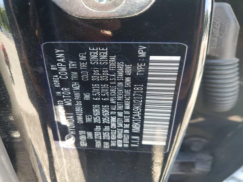 Продаж на аукціоні авто 2019 Hyundai Kona, vin: KM8K1CAA9KU217181, номер лоту: 68652486