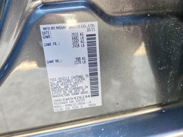 Продаж на аукціоні авто 2025 Nissan Altima, vin: 1N4BL4CW4SN426194, номер лоту: 67616206