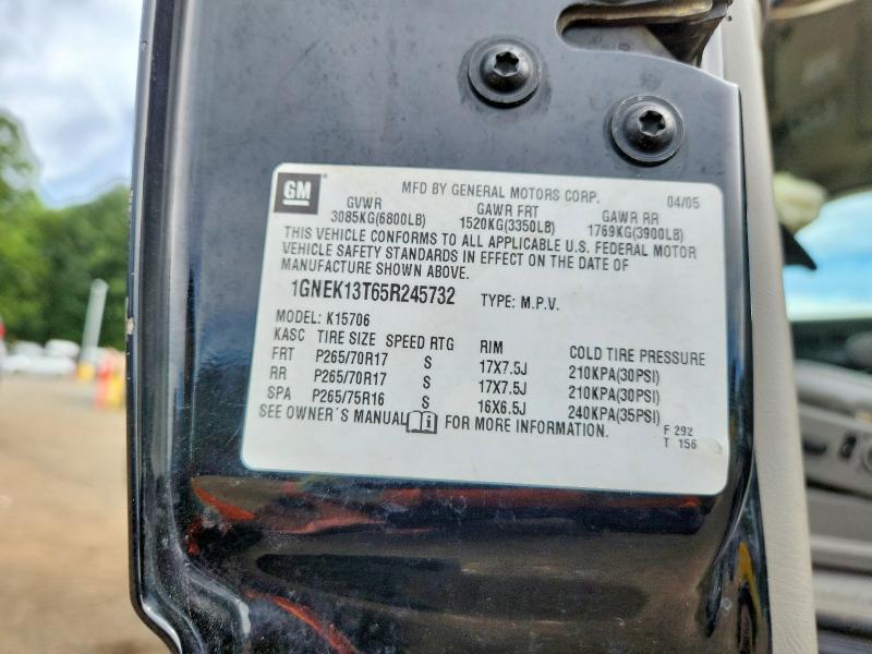 2005 Chevrolet Tahoe მანქანა იყიდება აუქციონზე, vin: 1GNEK13T65R245732, აუქციონის ნომერი: 68792506