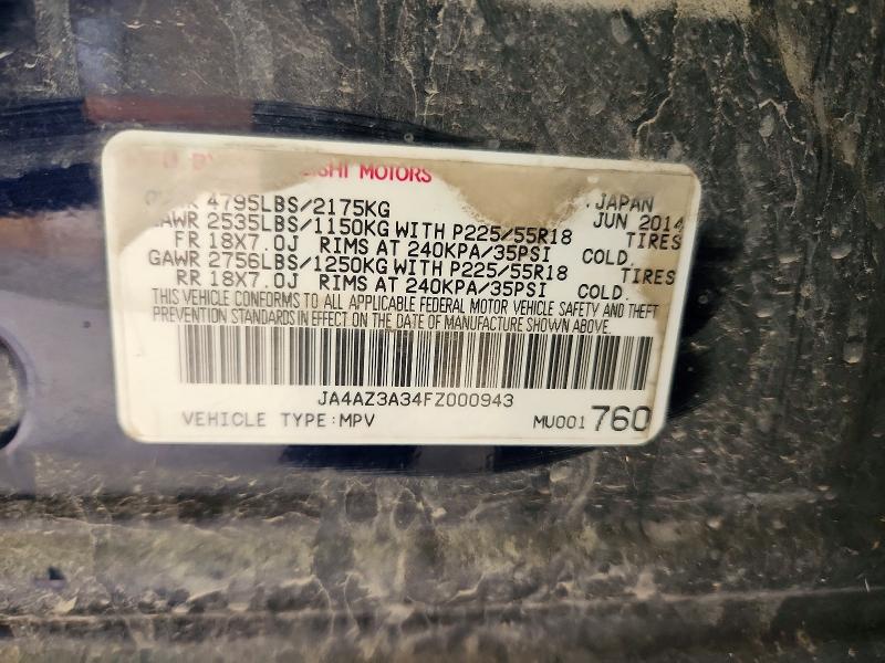 Продаж на аукціоні авто 2015 Mitsubishi Outlander, vin: JA4AZ3A34FZ000943, номер лоту: 70788536