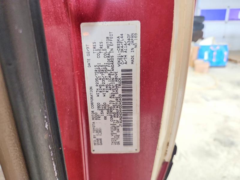 Продажа на аукционе авто 1997 Toyota T100, vin: JT4UN24D4V0045459, номер лота: 70000616