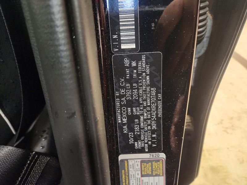 66910466 :رقم المزاد ، 3KPF54ADXRE707468 vin ، 2024 Kia Forte مزاد بيع