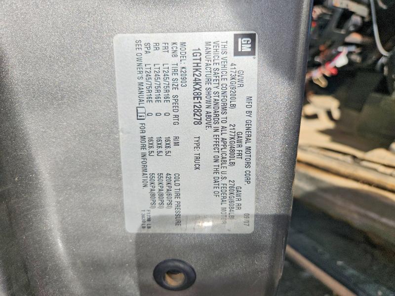 68537826 :رقم المزاد ، 1GTHK24KX8E128278 vin ، 2008 Gmc Sierra مزاد بيع
