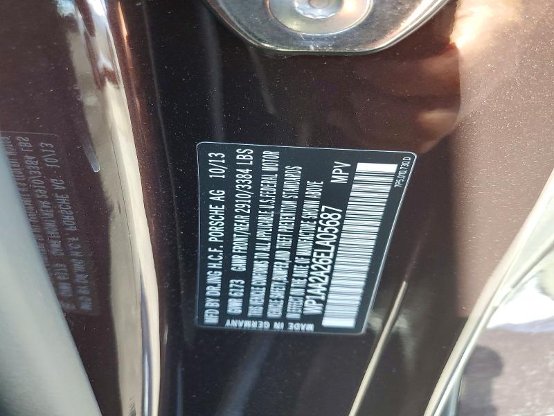 62246106 :رقم المزاد ، WP1AA2A26ELA05687 vin ، 2014 Porsche Cayenne مزاد بيع