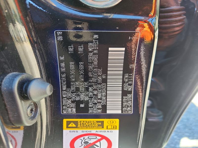 Aukcja sprzedaży 2019 Toyota Highlander, vin: 5TDZARFH9KS042639, numer aukcji: 70443896