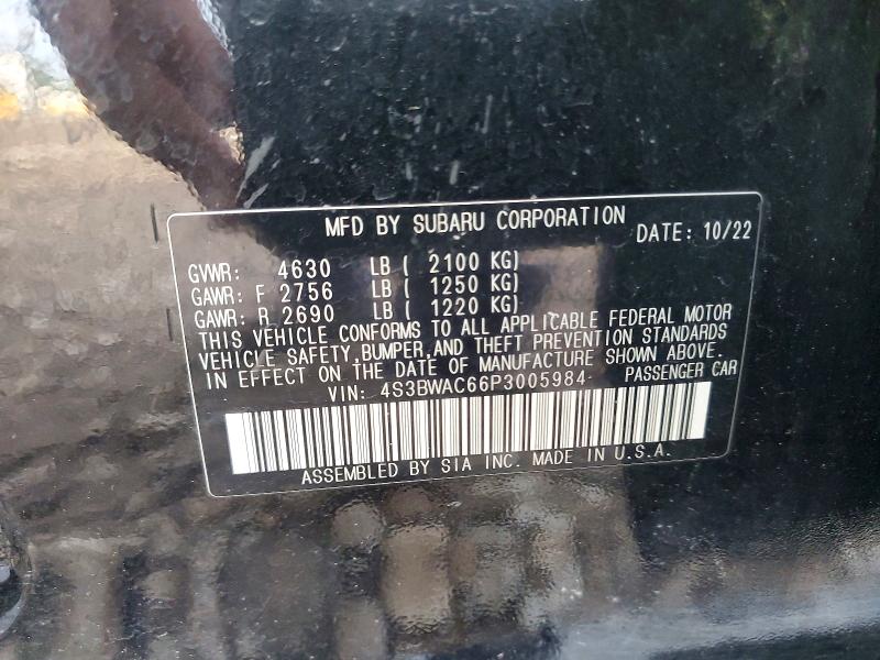Продаж на аукціоні авто 2023 Subaru Legacy, vin: 4S3BWAC66P3005984, номер лоту: 68252916